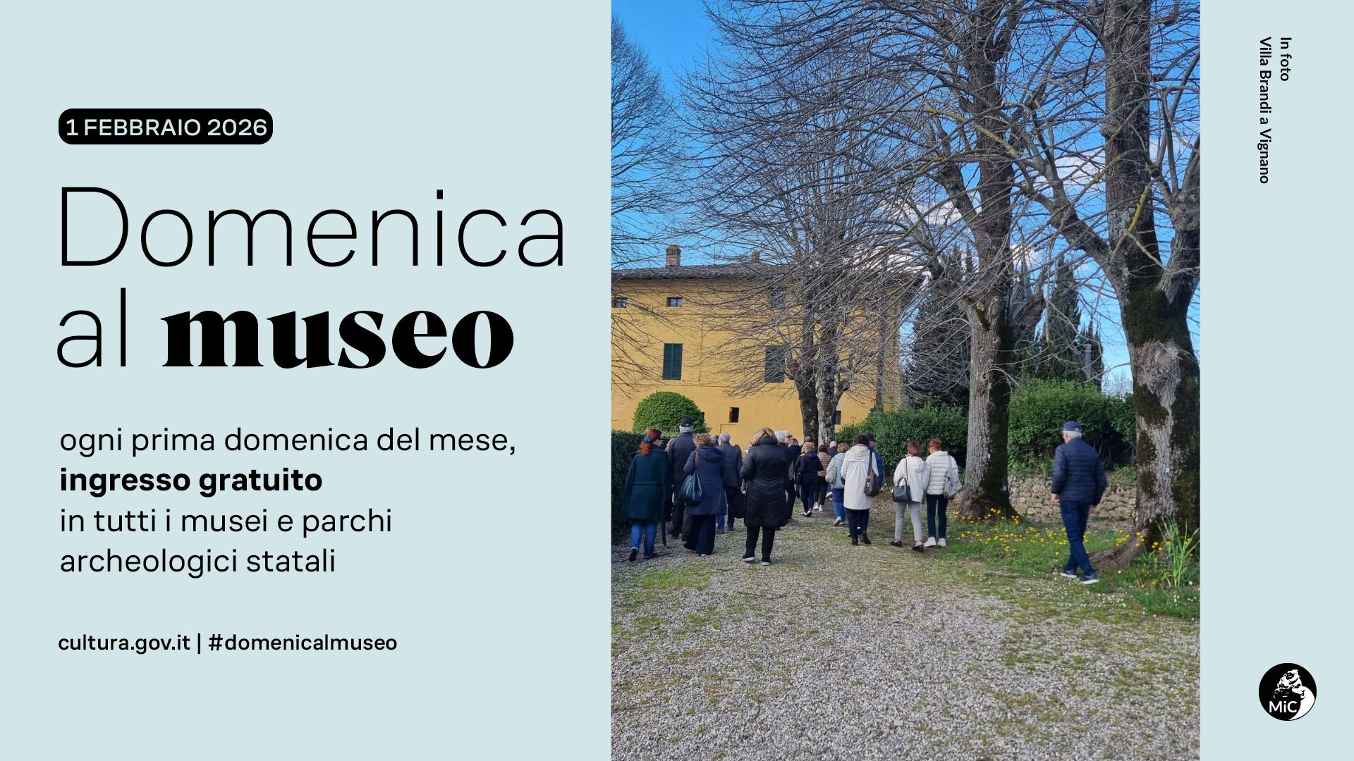 1 febbraio 2026 Domenicalmuseo: Villa Brandi